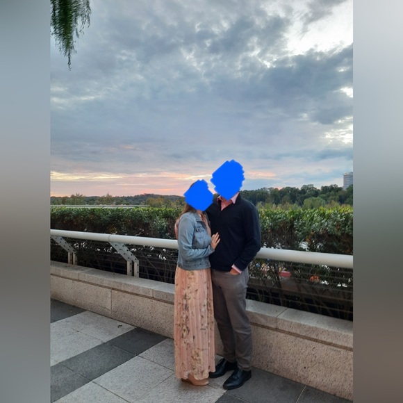 Light pink, long floral H&M dress Size 2 - Picture 5 of 5